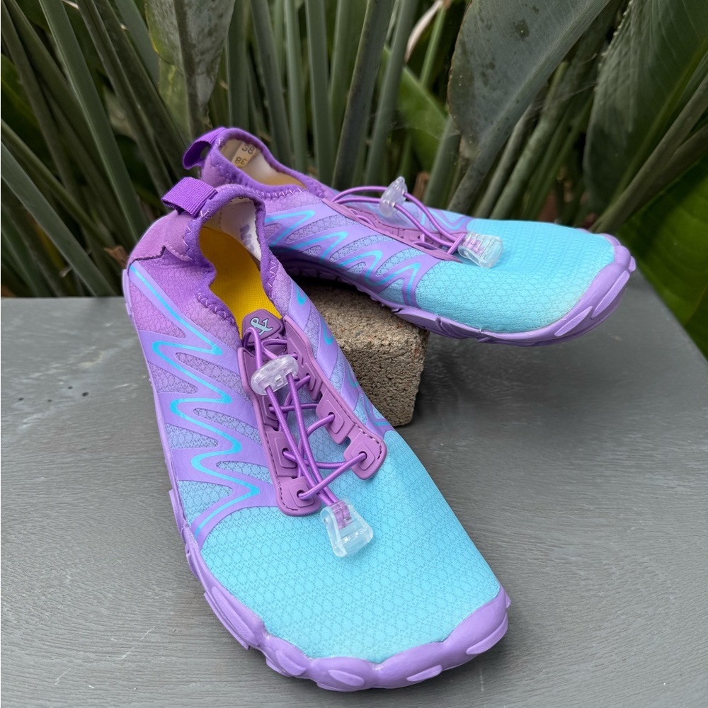 Women's Aqua and Purple Athletic Shoes